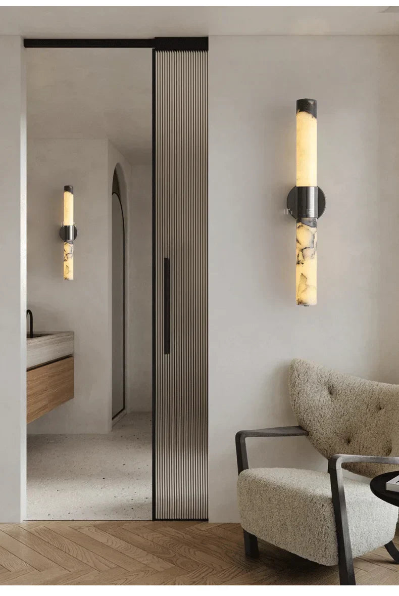 Luxury marble lights crafted from natural stone