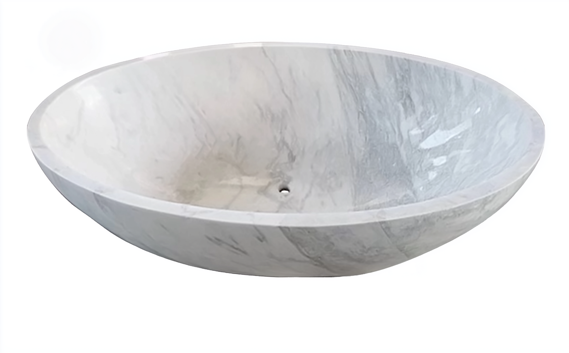 Marble-patterned basin on a white background