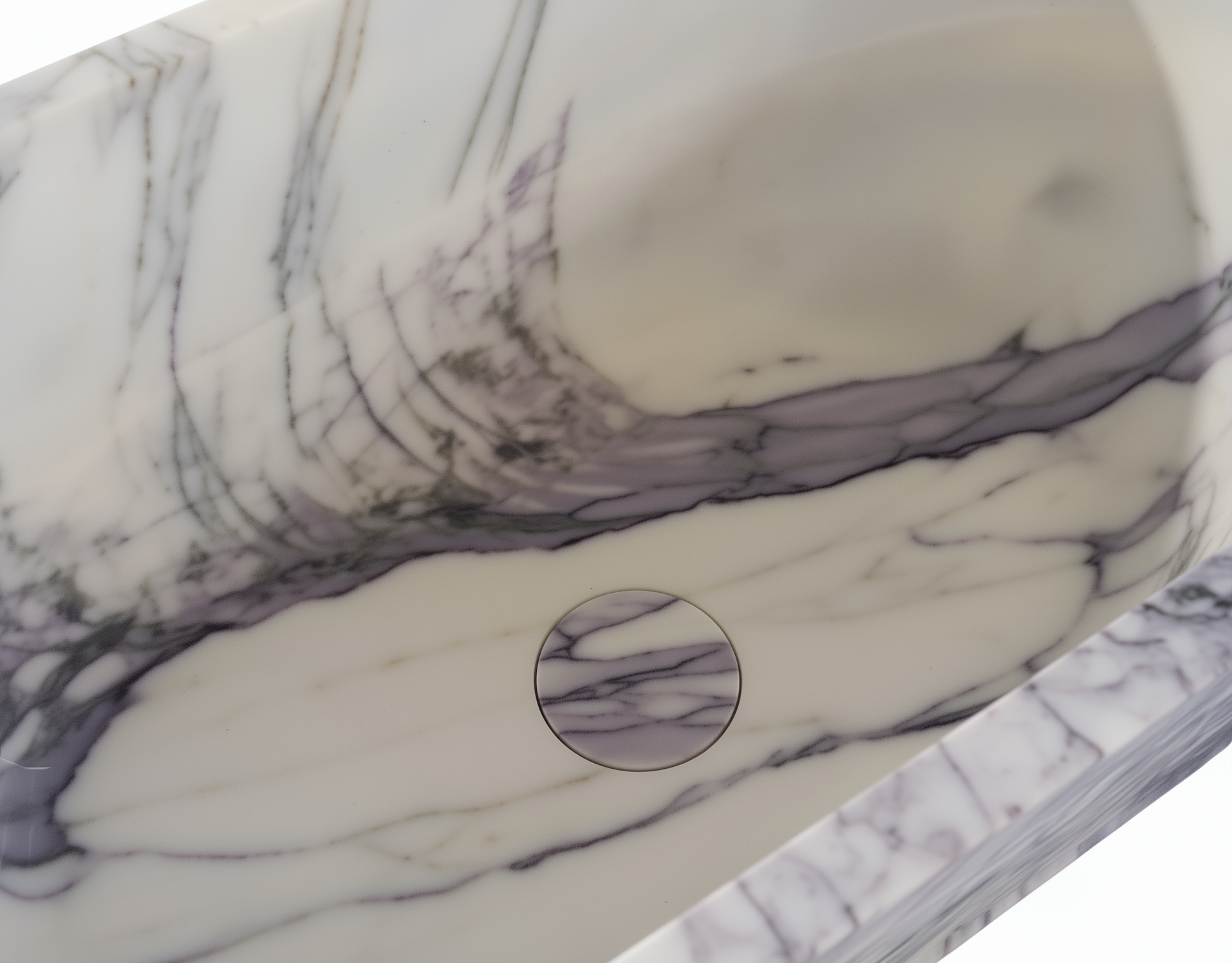 Marble-patterned surface with a close-up of the pattern