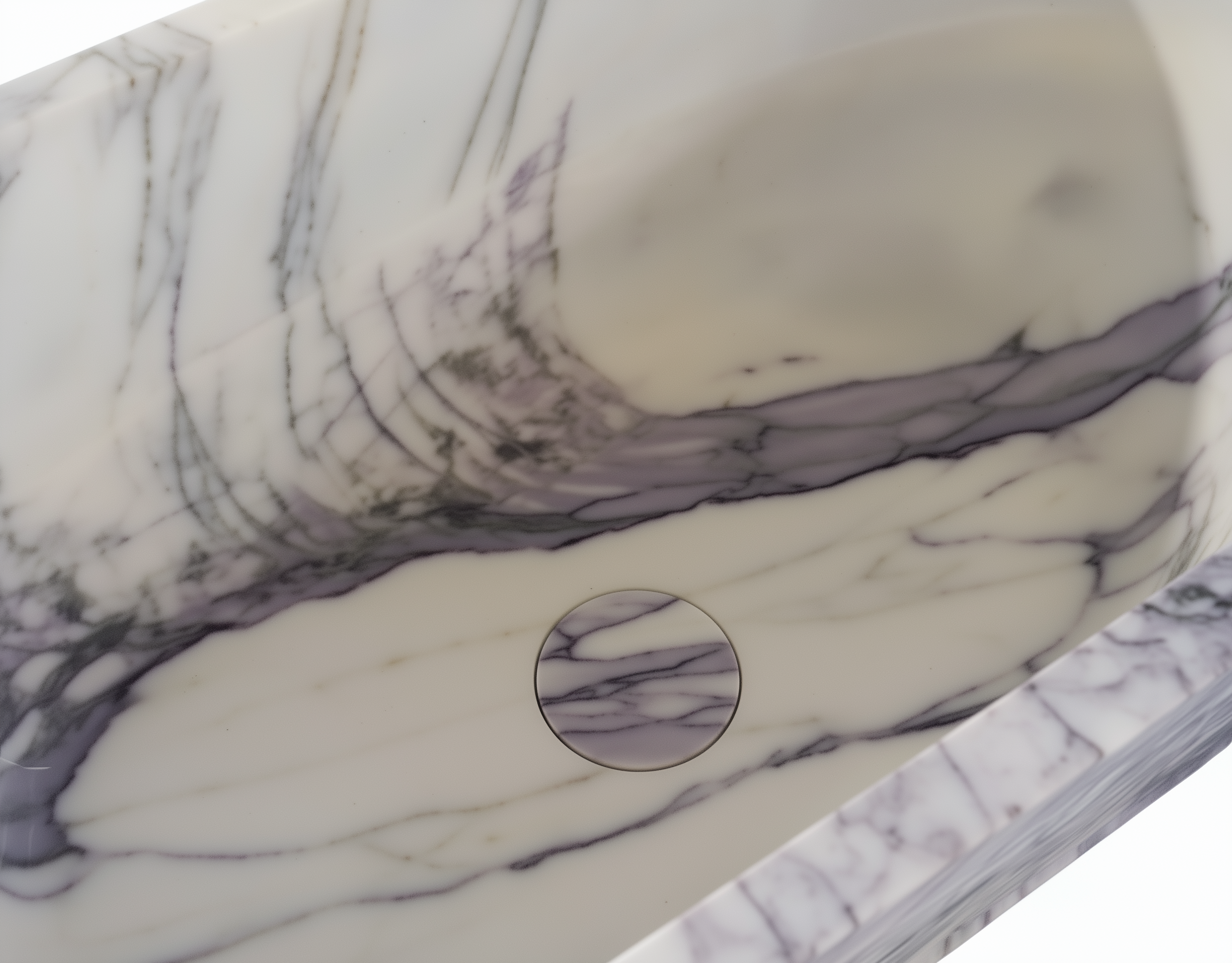 Marble-patterned surface with a close-up of the pattern