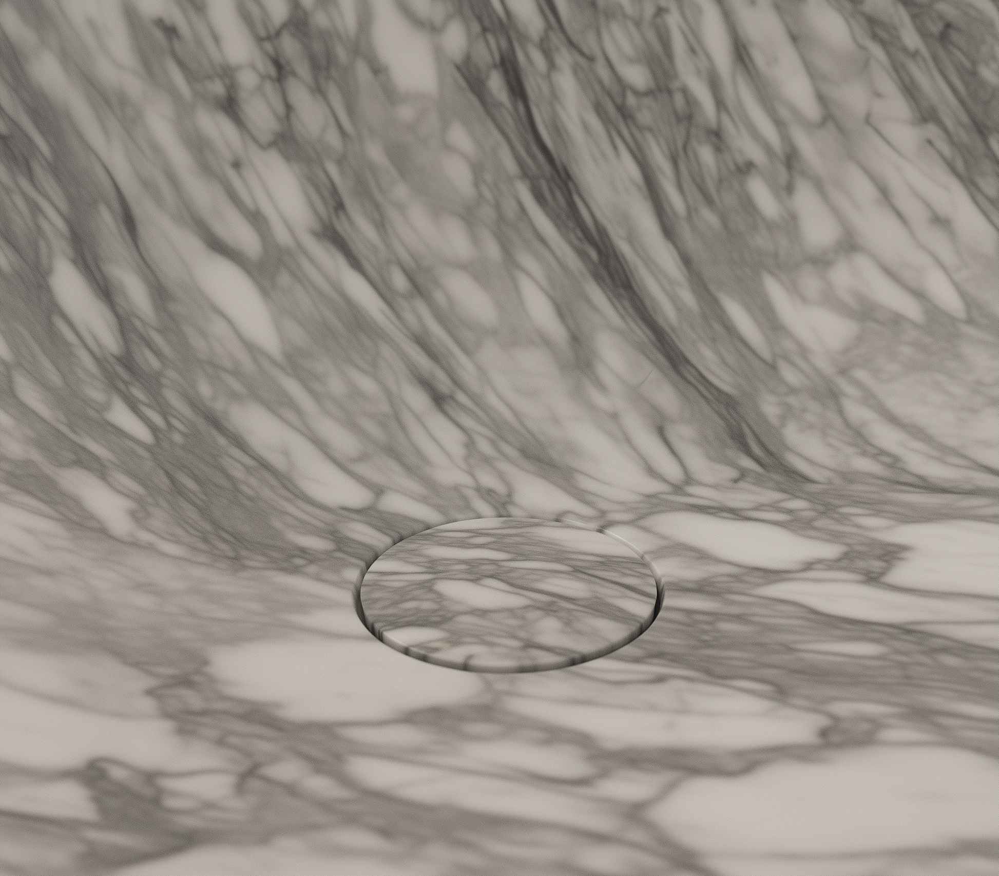 Close-up of a marble surface with gray and white patterns