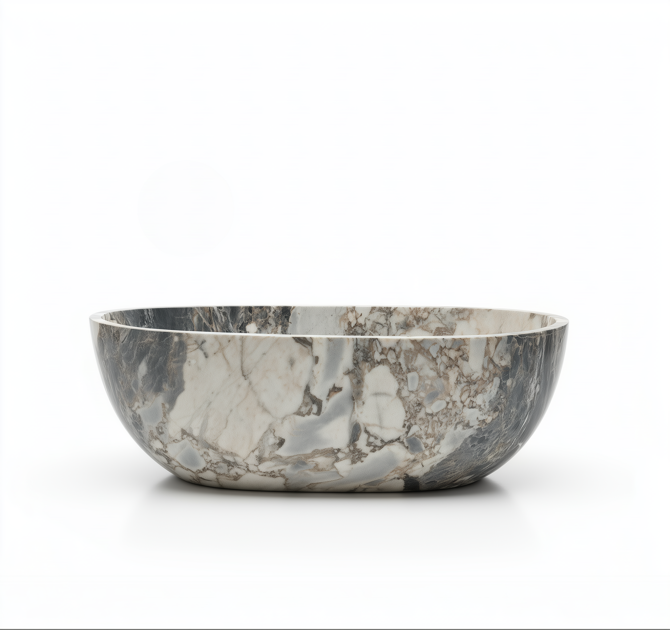 Marble-patterned bowl on a white background
