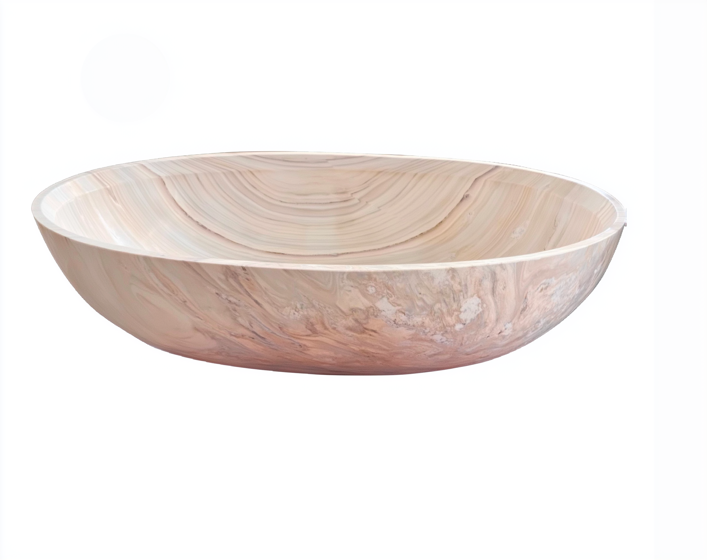 Marble-patterned bowl on a white background