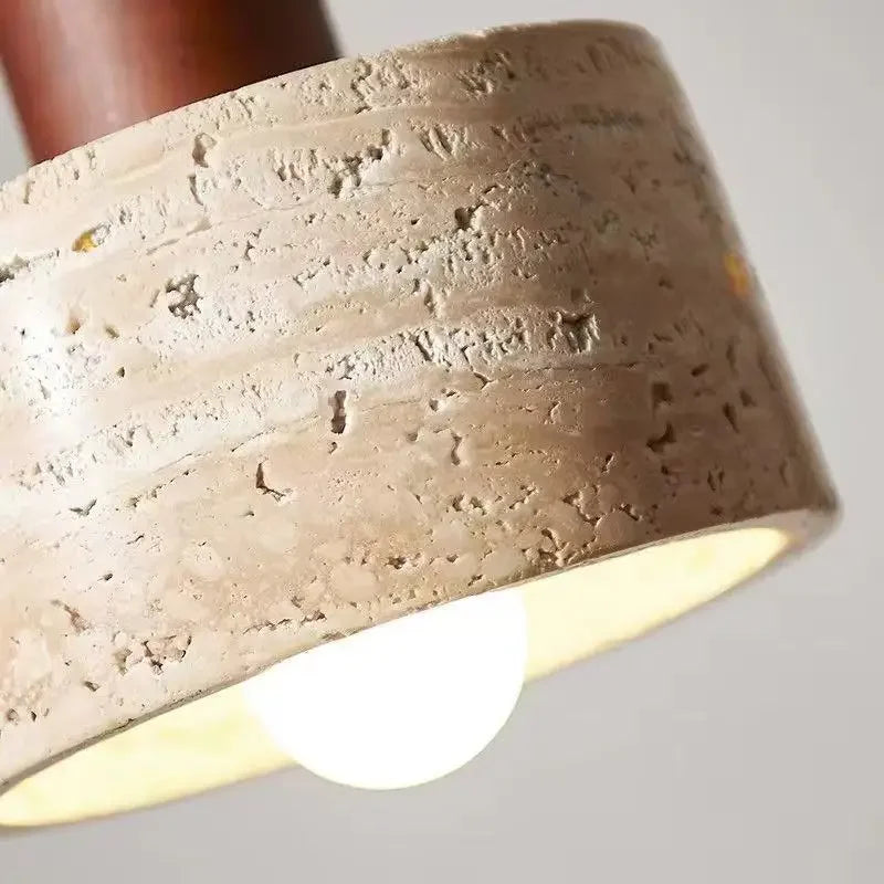 Travertine Wabi Pendant Light | Natural Stone Pendant Light – Haus of ...