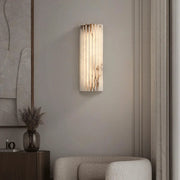 Ribbed Marble Column Wall Light