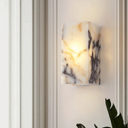 Roma marble vertical wall light natural stone cuboid wall sconce with warm ambient glow