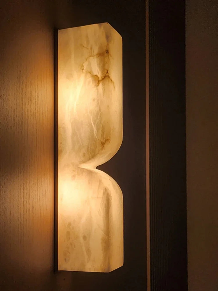 Glacier White Marble Wall Light