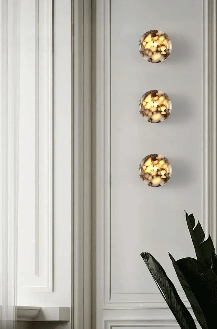 Siena Marble Cylindrical Wall Light