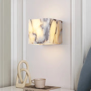 Roma marble cube wall light glowing natural stone wall sconce with warm ambient illumination