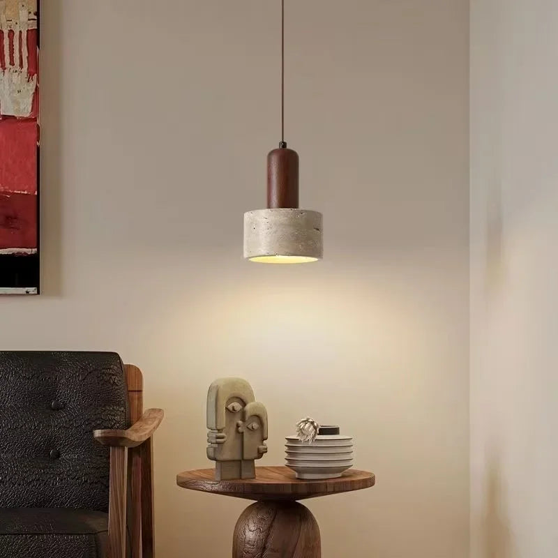 Travertine Wabi Pendant Light | Natural Stone Pendant Light – Haus of ...