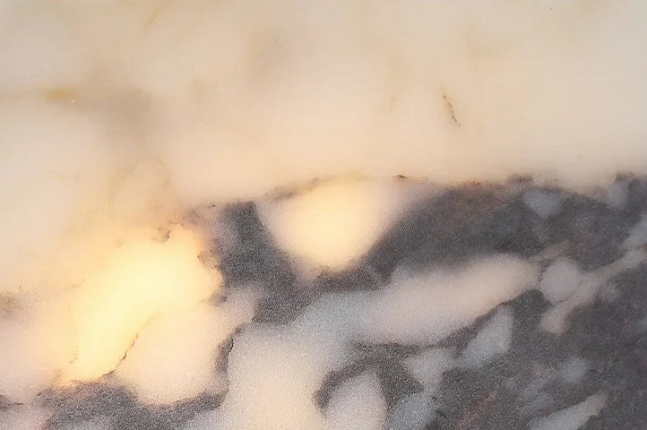 Close-up of a marble surface with gray and white patterns