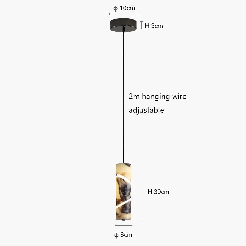 Product parameters of a pendant light with dimensions and specifications.