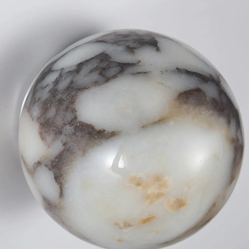 Marble-patterned stone on a white background