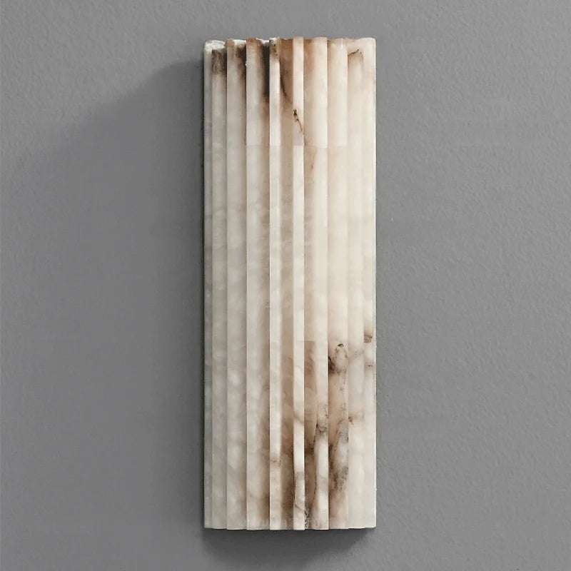 Ribbed Marble Column Wall Light