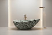 Shangrila green marble freestanding bath carved from natural dark green marble