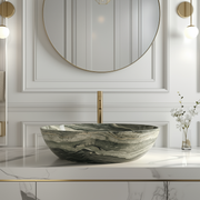 Verde Victoria Marble Oval Basin
