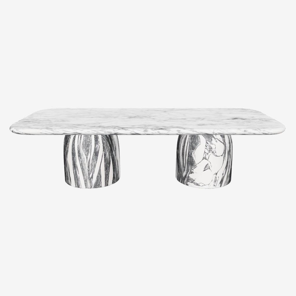 Arabescato Rectangular Marble Coffee Table 3D Model