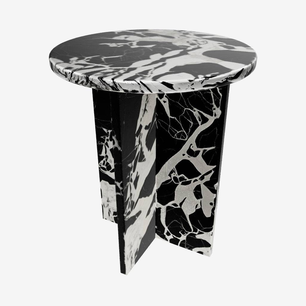 Bulgari Black Marble Side Table 3D Model