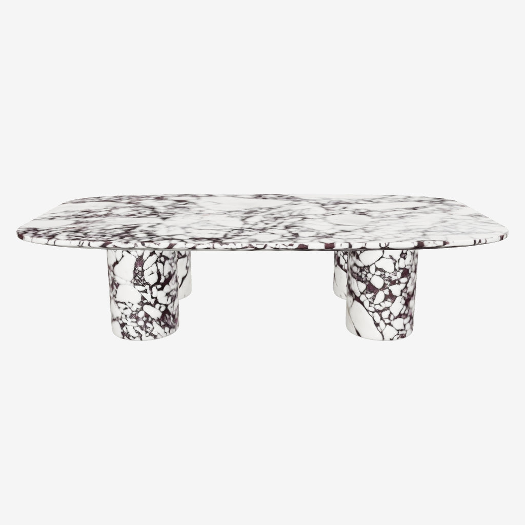 Calacatta Viola Rectangular Marble Coffee Table 3D Model