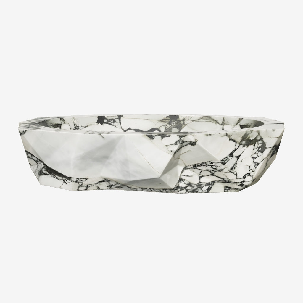 3D Model Calacatta Viola marble freestanding bathtub