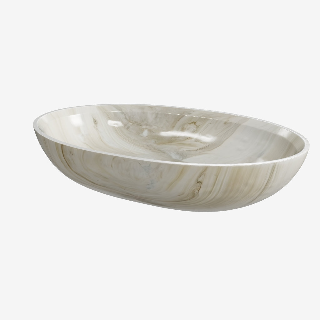 3D Model of Palissandro White Marble Bathtub